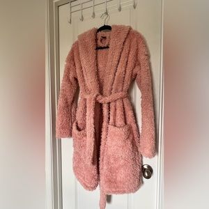 Soft fuzzy pink robe